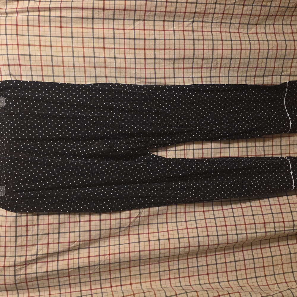 Ladies' Chaps Pajama Set in Black with White Dots Med - Picture 6 of 7